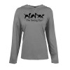 Thumbnail image for  Womens Grey Heather Long Sleeve Hooded Tee