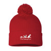 Thumbnail image for  Sportsman Red Pom Pom Cuffed Beanie