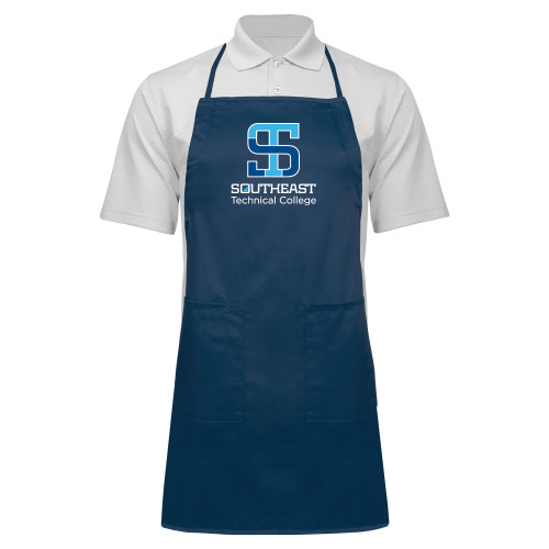 Full Length Navy Apron-Technical College