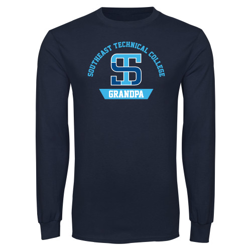 Navy Long Sleeve T-Shirt-Grandpa