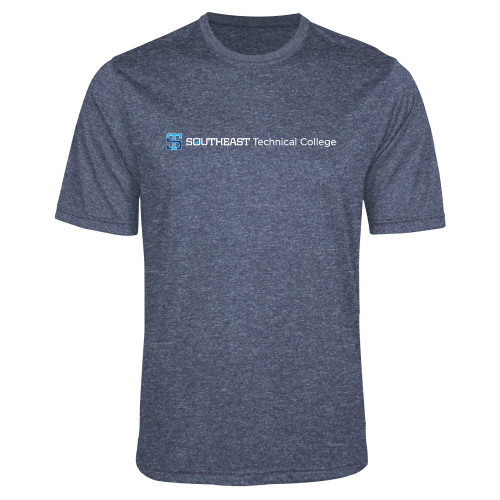 Navy Heather Performance Contender Tee-Horizontal Version