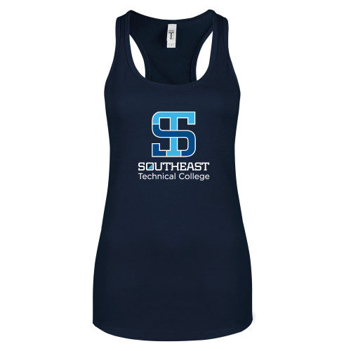 Next Level Womens Navy Racerback Tank -Technical College