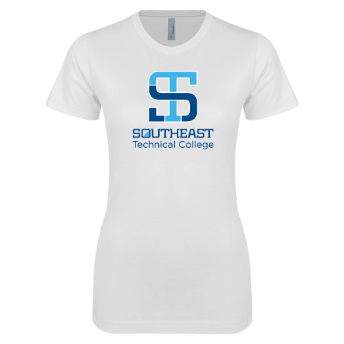 Next Level Womens White Boyfriend Tee-Technical College