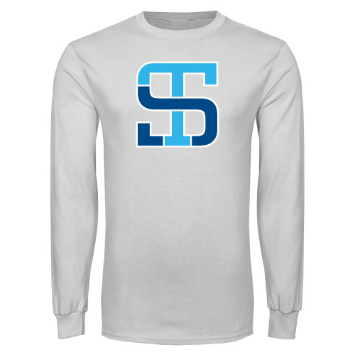 White Long Sleeve T Shirt-Monogram