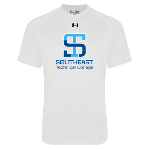 Under Armour White Tech Tee-Technical College