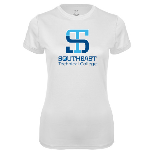 Womens White Performance Tee-Technical College