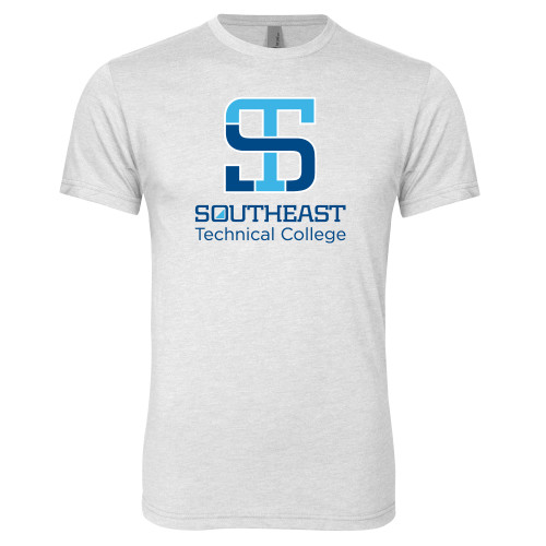 Next Level Heather White Triblend Tee-Technical College