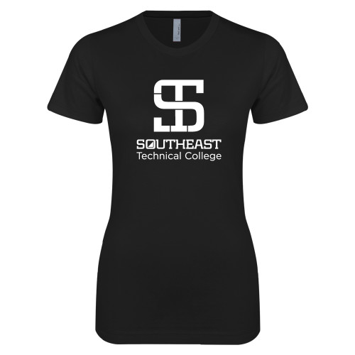 Next Level Womens Black Boyfriend Tee-Technical College