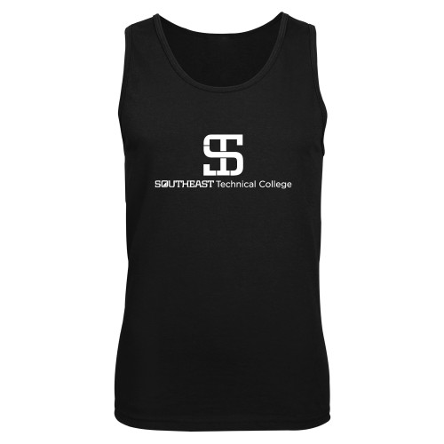 Black Tank Top-One-Line Wordmark