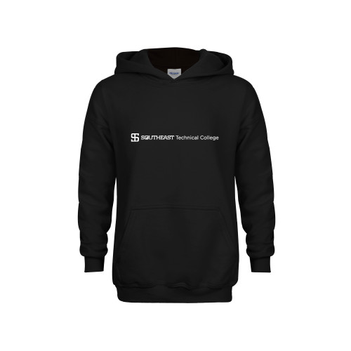 Youth Black Fleece Hoodie-Horizontal Version