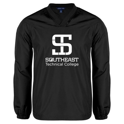 Black V Neck Raglan Windshirt-Technical College