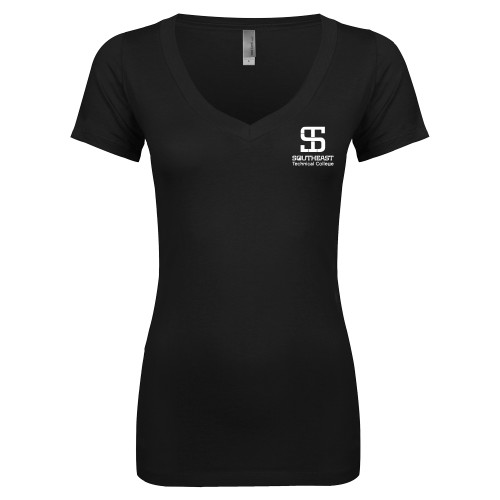 Next Level Womens Black Ideal V Tee-Technical College