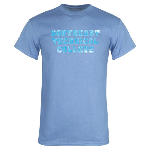 Light Blue T Shirt-Distressed