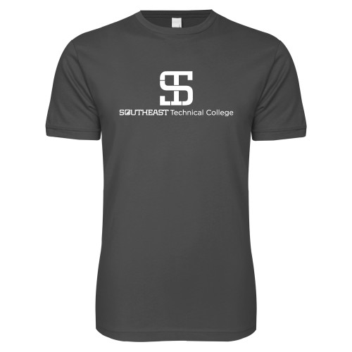 Next Level Charcoal SoftStyle T Shirt-One-Line Wordmark