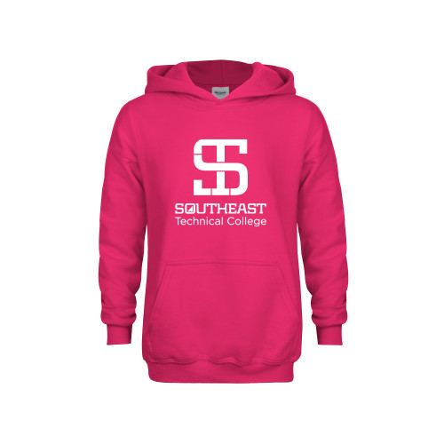 Youth Hot Pink Fleece Hoodie-Technical College