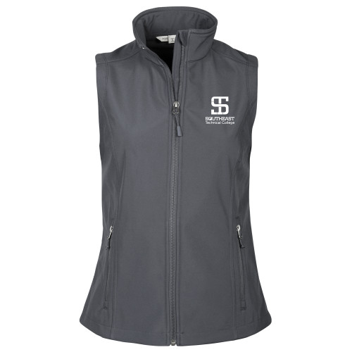 Womens Charcoal Core Softshell Vest-Technical College