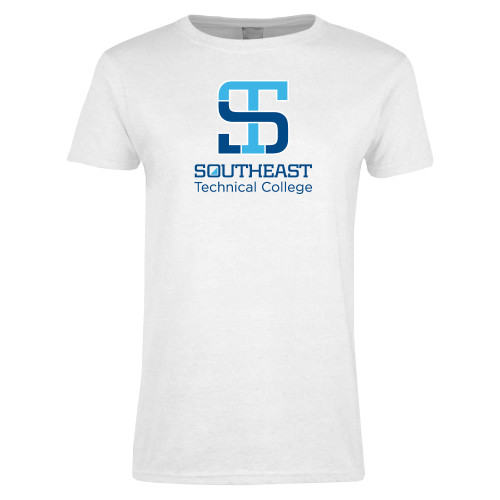 Womens White Short Sleeve Tee-Technical College