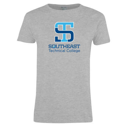 Womens Grey Short Sleeve Tee-Technical College