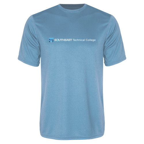 Light Blue Performance Tee-Horizontal Version