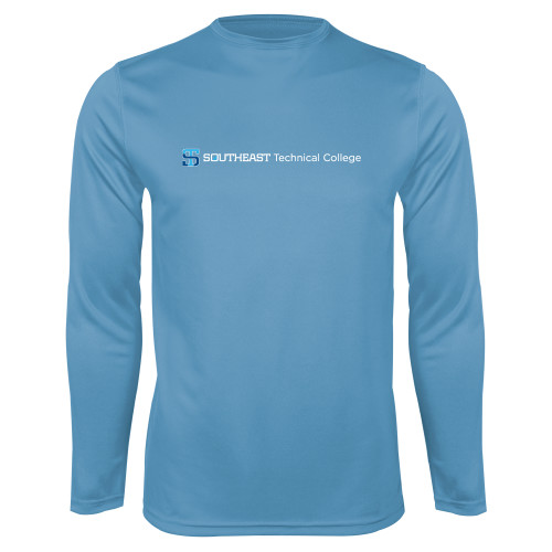 Light Blue Performance Long Sleeve Shirt-Horizontal Version