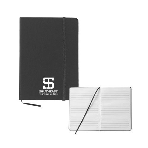 5x7 Black Hard Cover Journal-Stacked
