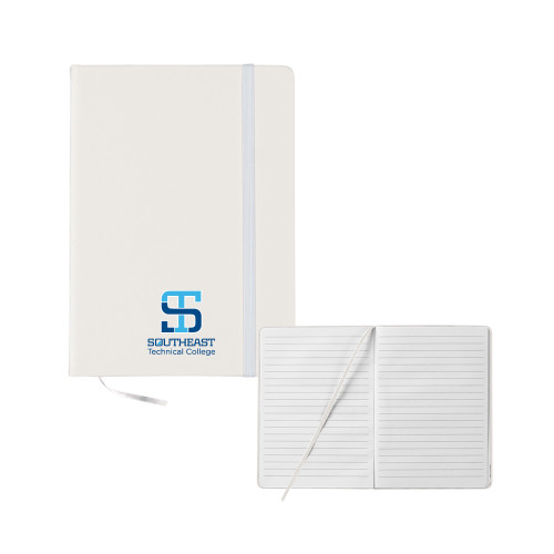 5x7 White Hard Cover Journal-Stacked