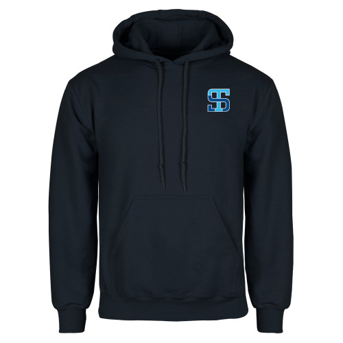 Navy Fleece Hoodie-Monogram