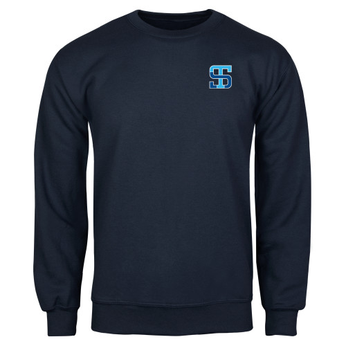 Navy Fleece Crew-Monogram