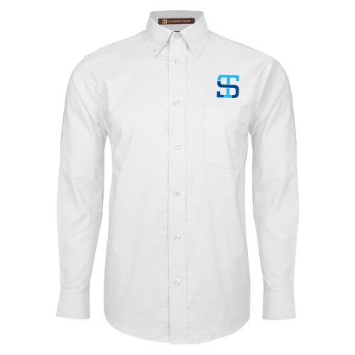 White Oxford Long Sleeve Shirt-Monogram