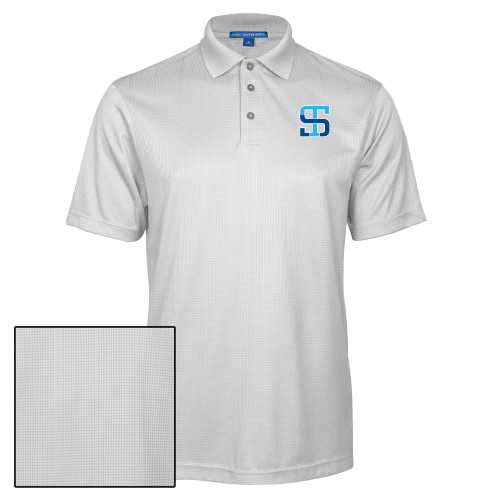 White Performance Fine Jacquard Polo-Monogram