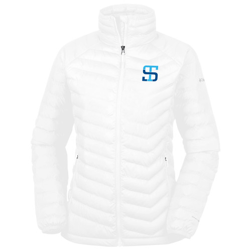 Columbia Womens White Powder Lite Jacket-Monogram