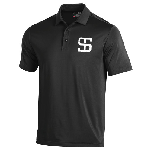 Under Armour Black Performance Polo-Monogram