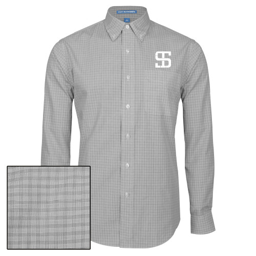 Charcoal Plaid Long Sleeve Button Down-Monogram