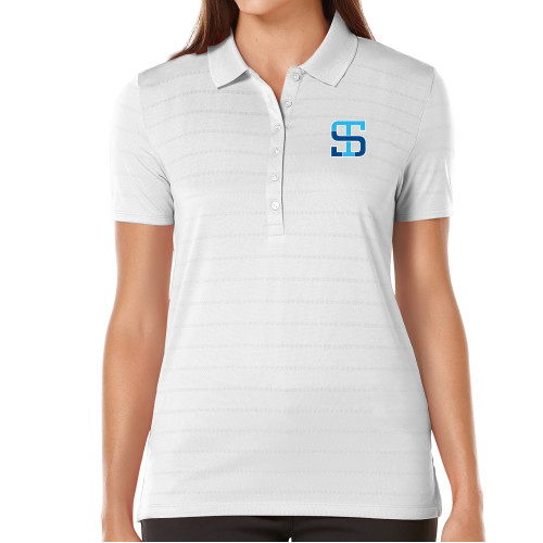 Callaway Womens White Opti Vent Polo-Monogram