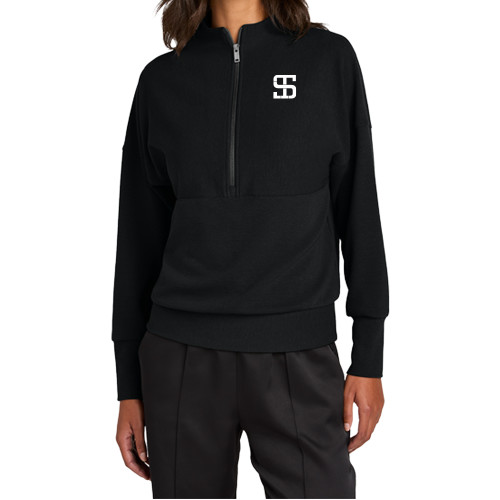 Mercer+Mettle Womens Deep Black 1/4 Zip-Monogram