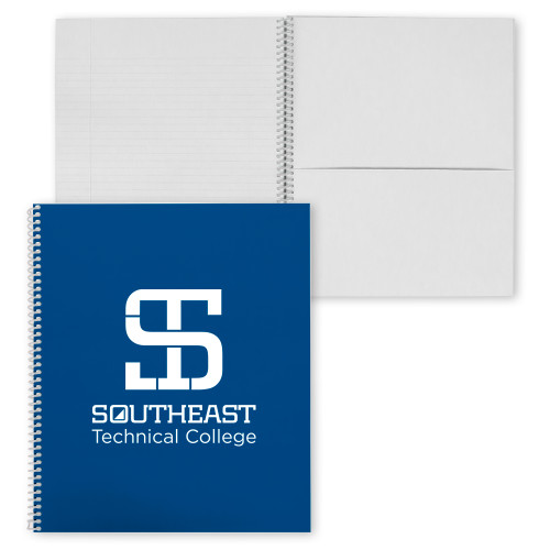 College Spiral Notebook w/Clear Coil-Stacked