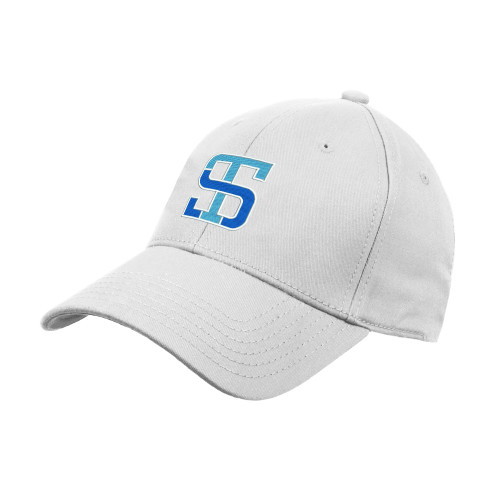 White Structured Adjustable Pro Style Hat-Monogram