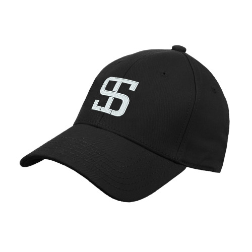 Black Structured Adjustable Pro Style Hat-Monogram
