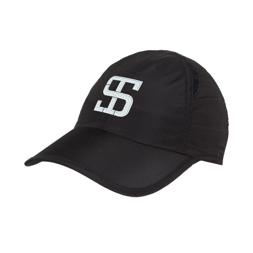 Womens Black Performance Cap-Monogram