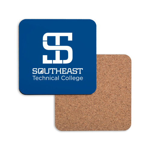Hardboard Coaster w/Cork Backing-Stacked