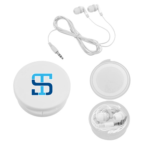 Ear Buds in White Case-Monogram