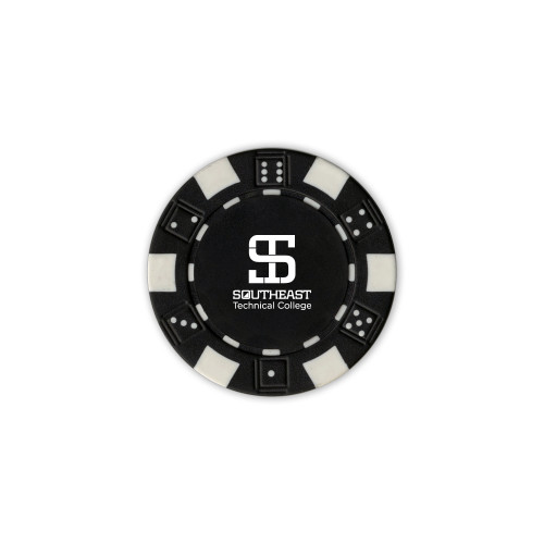 Black Game Chip-Stacked