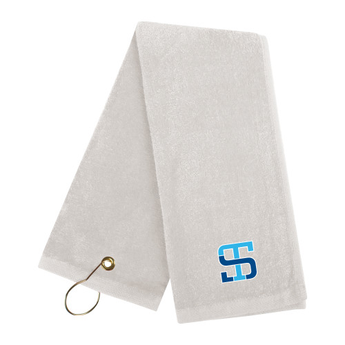 White Golf Towel-Monogram