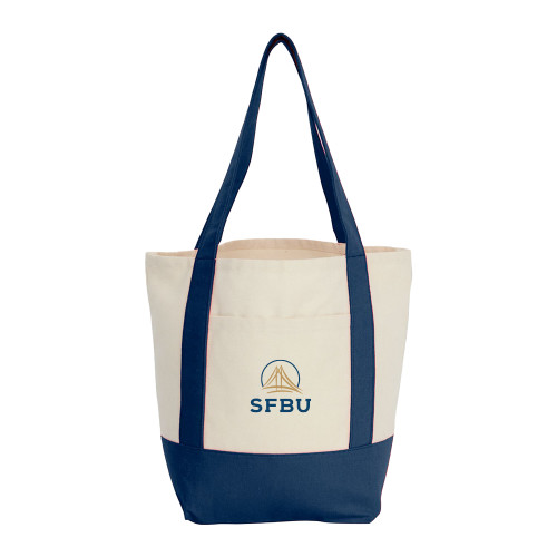 SFBU Mini Navy Recycled 8oz Cotton Canvas Tote