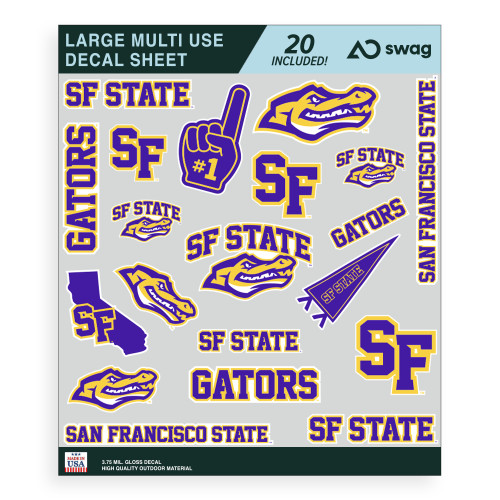  Large Multi Use Decal Sheet - SF State Large Sticker Sheet