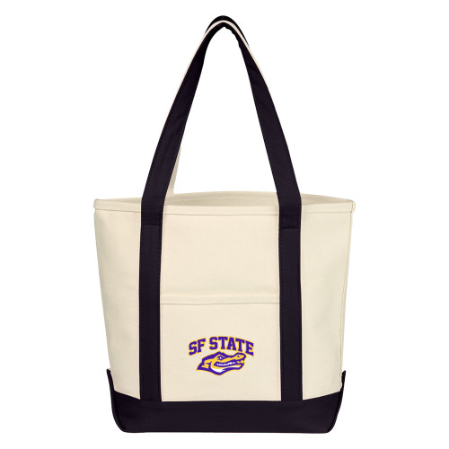 San Francisco State Cotton Canvas Natural/Black Tote Bag