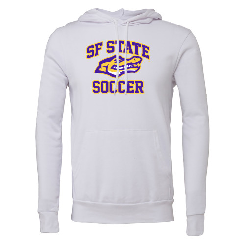  Bella + Canvas White Fleece Hood - SF State Soccer