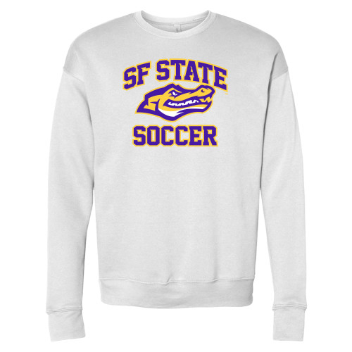  Bella + Canvas White Fleece Crew - SF State Soccer