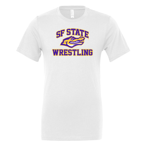  Bella + Canvas White Jersey Cotton T Shirt - SF State Wrestling