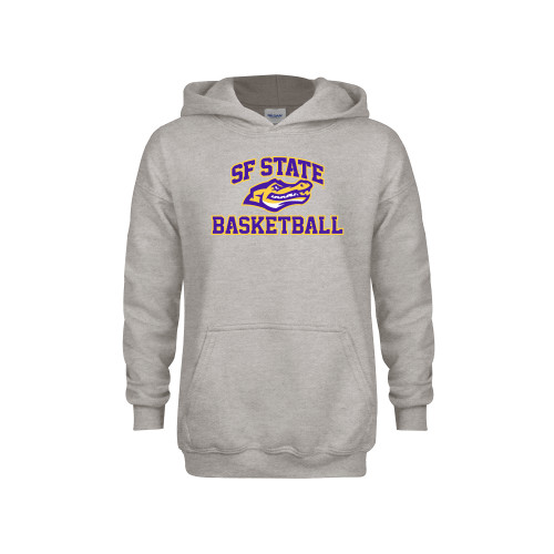  Youth Grey Fleece Hood - SF State Basketball